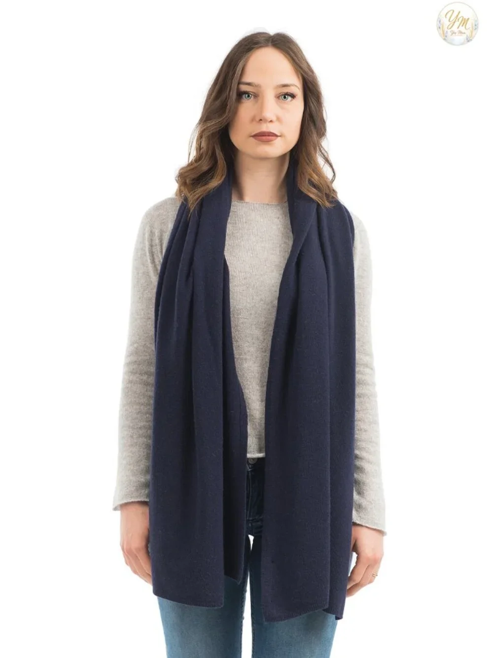 Cashmere Blend Stole Wrap Shawl Lightweight Italian